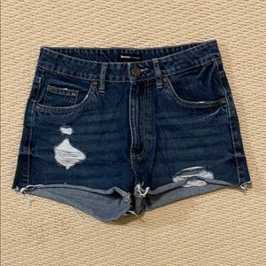 BN | Dark Wash Distressed Denim Cut-Off Shorts